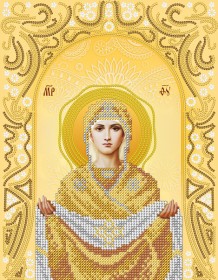 Малюнок на атласі для вишивки бісером Покров Пресвятої Богородиці