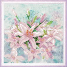 Рисунок на ткани для вышивки бисером Розовые цветы весны Чарiвна мить (Чаривна мить) СБ-184