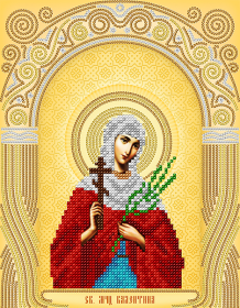 Рисунок на ткани для вышивки бисером Св. мученица Валентина
