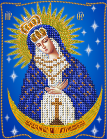 Малюнок на тканині для вишивання бісером Остробрамська ікона Божої Матері