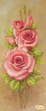 Рисунок на ткани для вышивки бисером Розовые лепестки