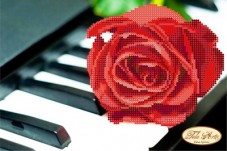 Рисунок на ткани для вышивки бисером Пианино и роза Tela Artis (Тэла Артис) ТМ-0054