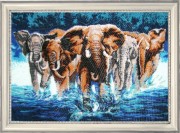 Набор для вышивки бисером Слоны